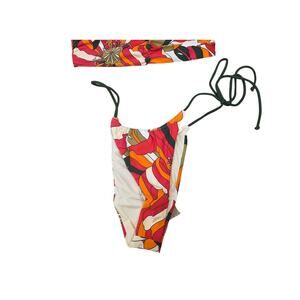 NWT Devon Windsor  geo floral Reign bikini Bottoms sz XS